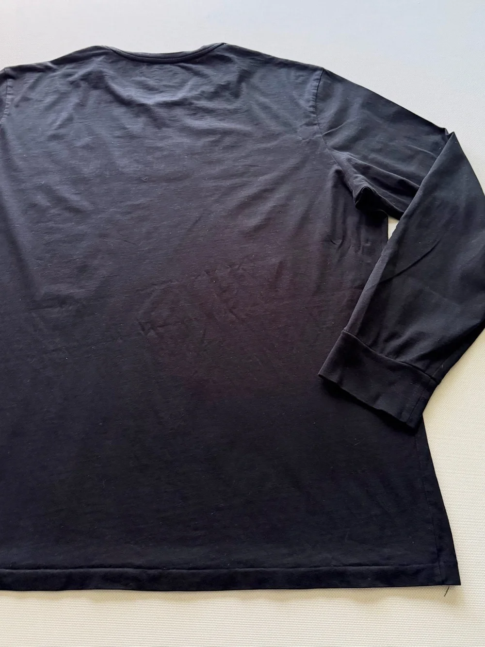 Polo by Ralph Lauren Black Long-Sleeve Tee with Red POLO Chest Logo XXL